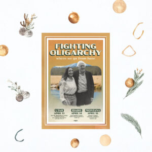 AOC & Bernie Sanders Fighting Oligarchy Poster