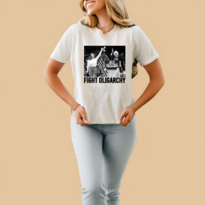 AOC & Bernie Sanders Fighting Oligarchy T-Shirt