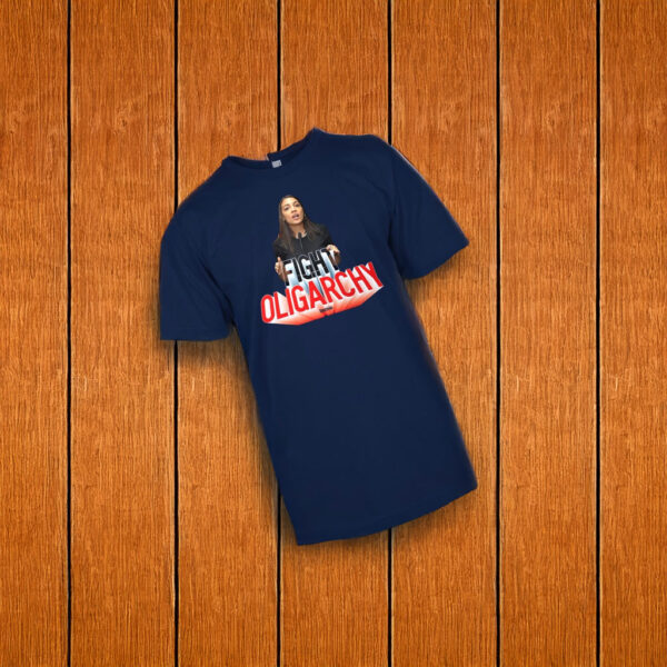 AOC See-Through Fight Oligarchy Shirt