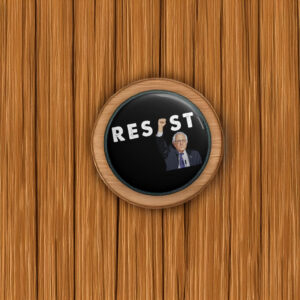 Bernie Sanders AOC Resist Button