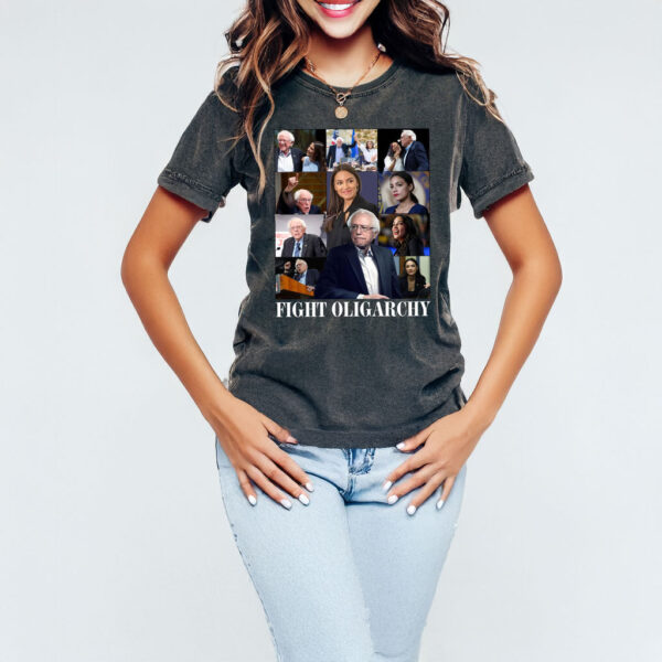 Bernie Sanders And AOC Fight Oligarchy T-Shirt