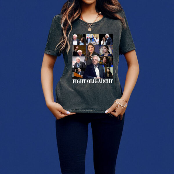Bernie Sanders And AOC Fight Oligarchy T-Shirt