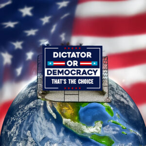 Dictator or Democracy That's The Choice Yard Sign