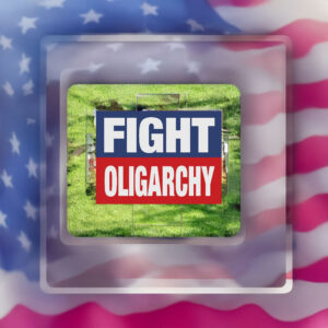 Fight Oligarchy AOC 2025 Yard Sign