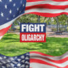 Fight Oligarchy AOC 2025 Yard Sign