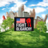 Fight Oligarchy Flag USA Yard Sign