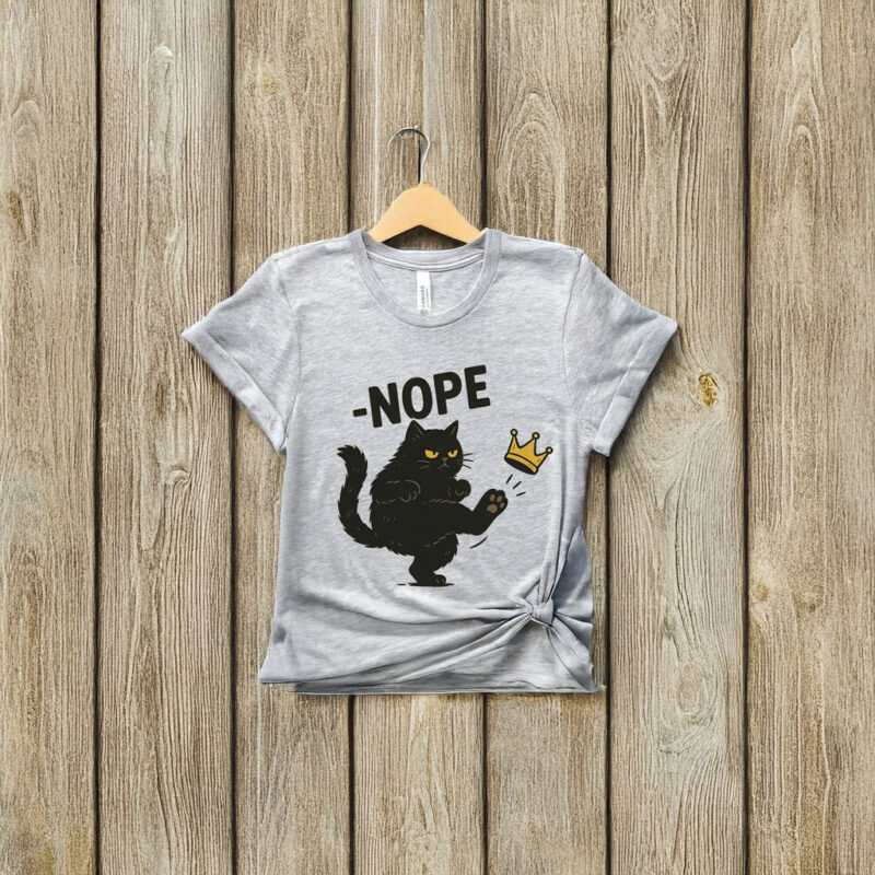 No Kings in America Black Cat T-Shirt