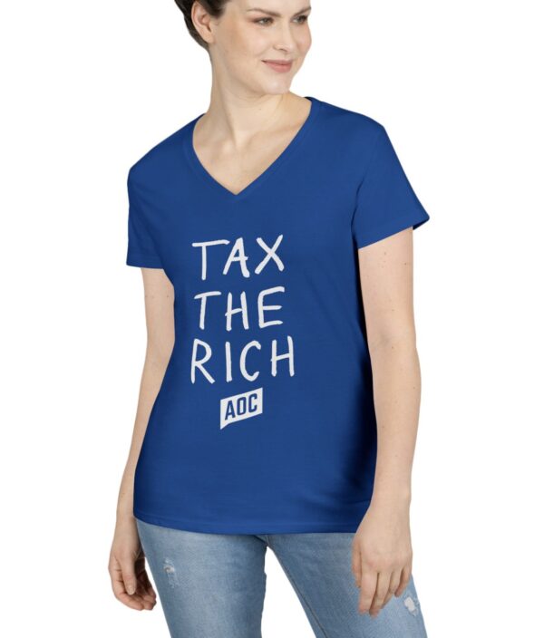 Tax the Rich AOC Ladies' V-Neck