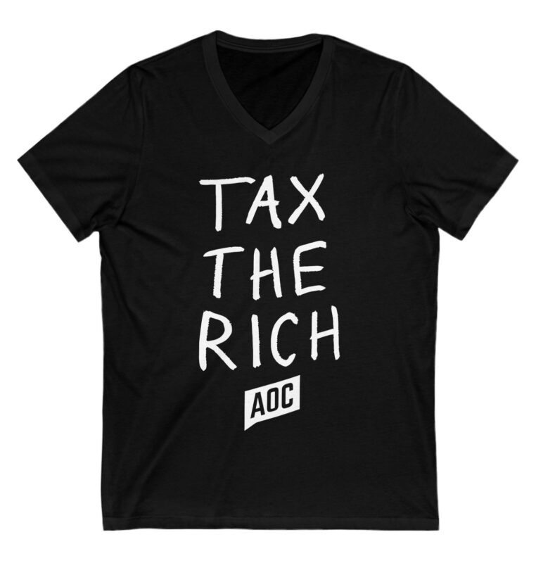 Tax the Rich AOC Unisex V-neck T-Shirt