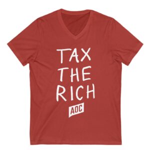 Tax the Rich AOC Unisex V-neck T-Shirt