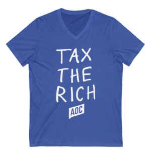 Tax the Rich AOC Unisex V-neck T-Shirt