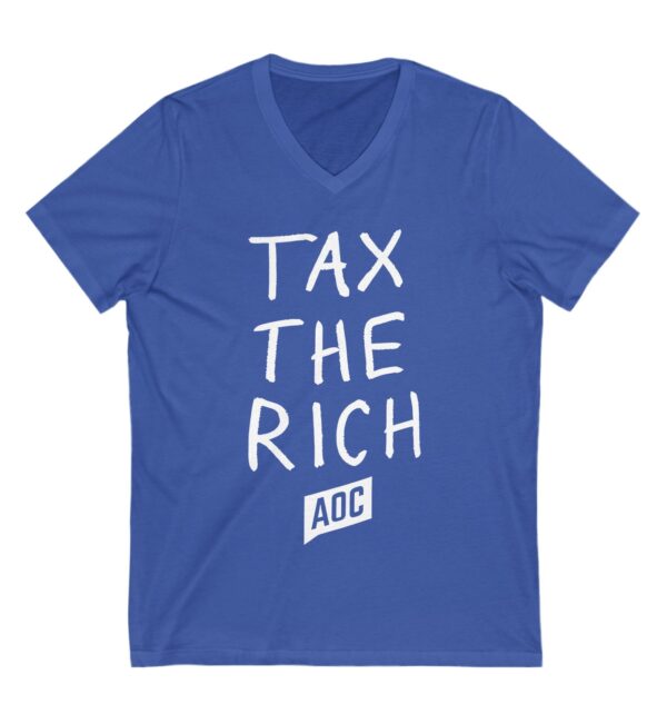 Tax the Rich AOC Unisex V-neck T-Shirt