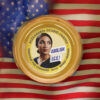 AOC “Abolish I.C.E.!” Pin Button – Alexandria Ocasio-Cortez NY-14 Bronx + Queens